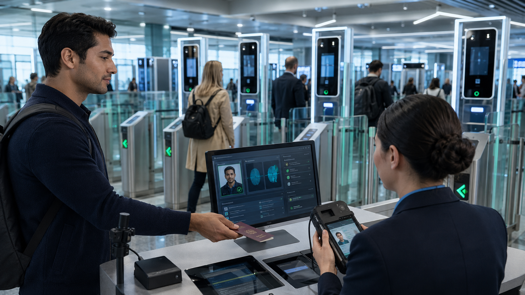 Border control biometric verification